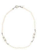 Alessandra Rich White Glass Necklace