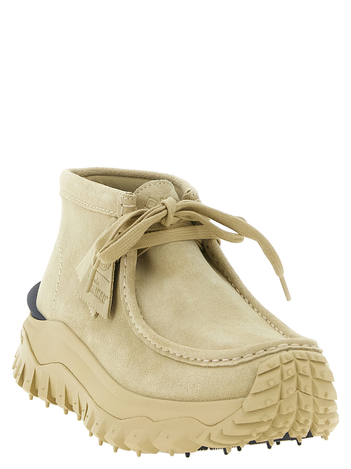 Moncler Beige Leather Ankle Boots