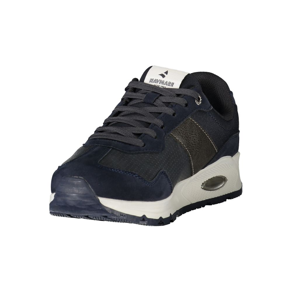 Navigare Blue Polyester Athletic Sneakers