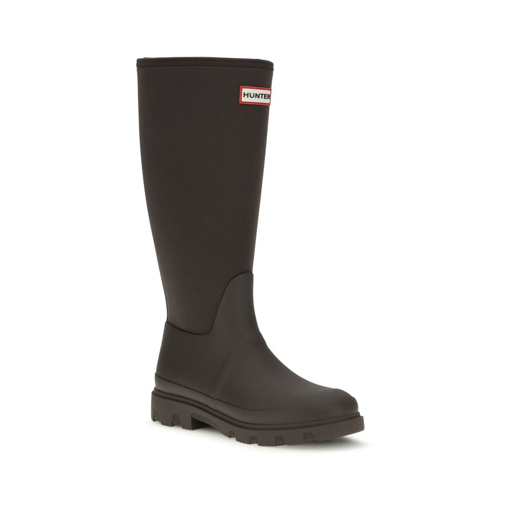 Hunter Brown Rubber Rain Boots