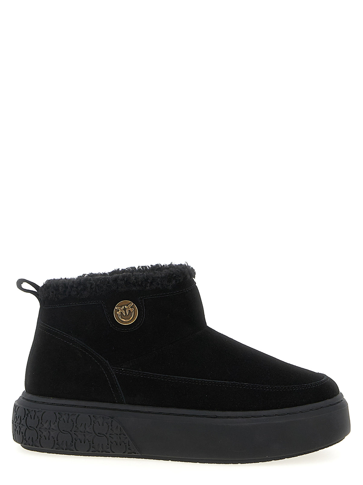 PINKO Black Polyester Ankle Boots