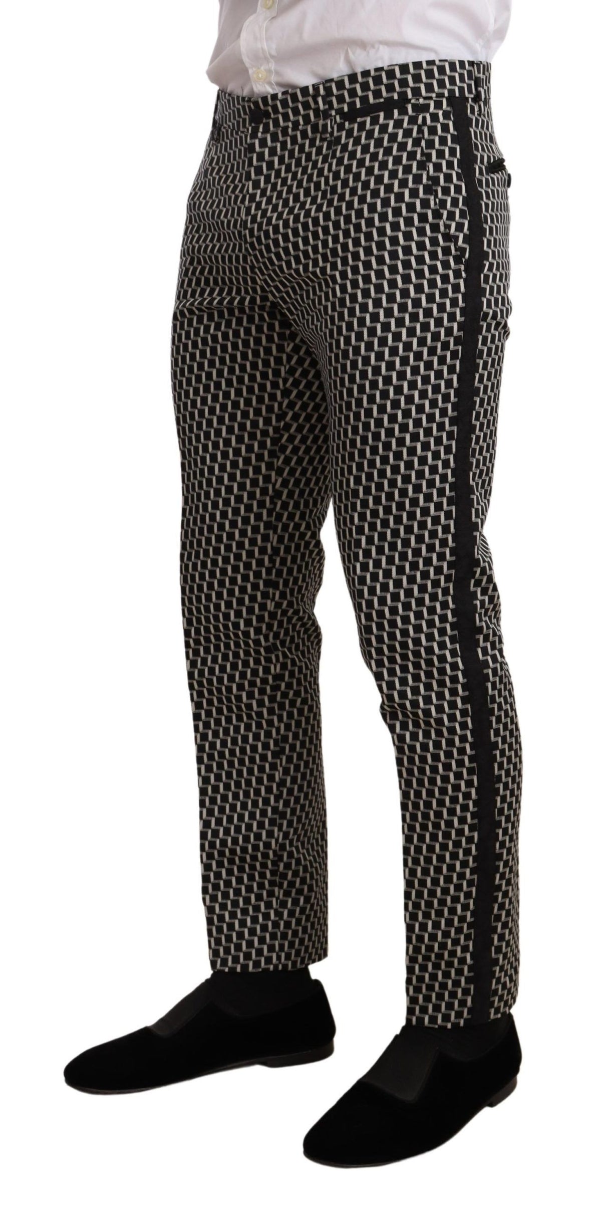 Dolce & Gabbana Dark Gray Check 3 Piece Set MARTINI Suit