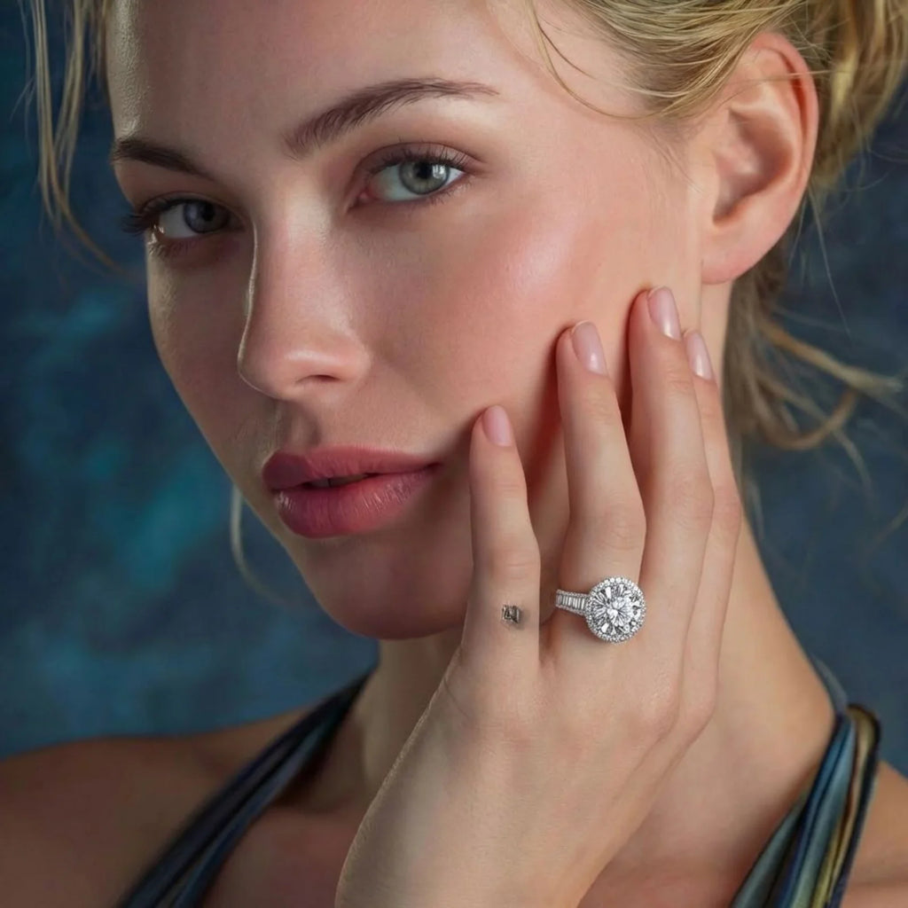 Celestial Halo Moissanite Ring | GL Dowdell