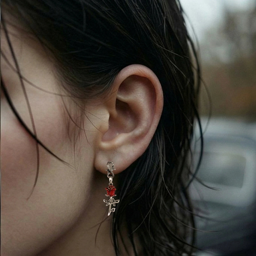 Serpent Rose Earrings | GL Dowdell