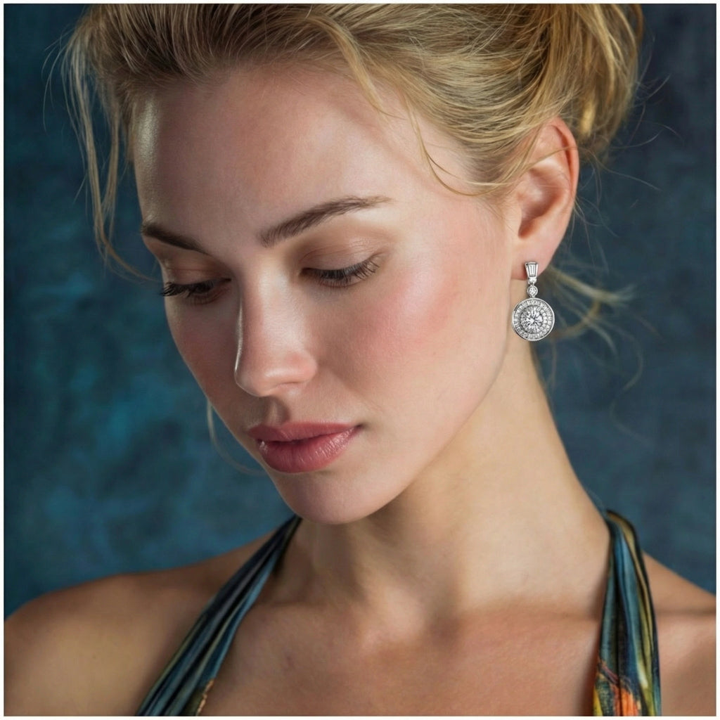 Celestial Moissanite Drop Earrings | GL Dowdell