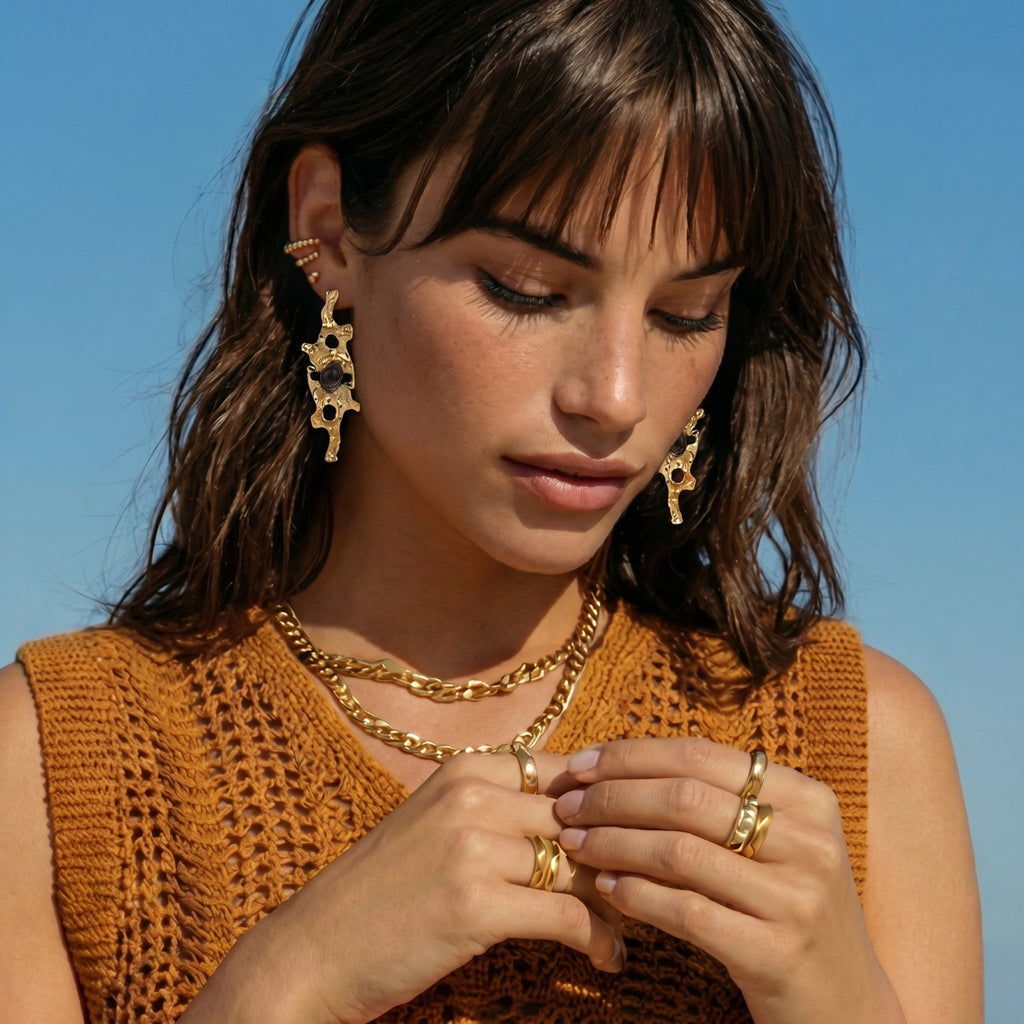 Liquid Gold Flow Earrings | GL Dowdell