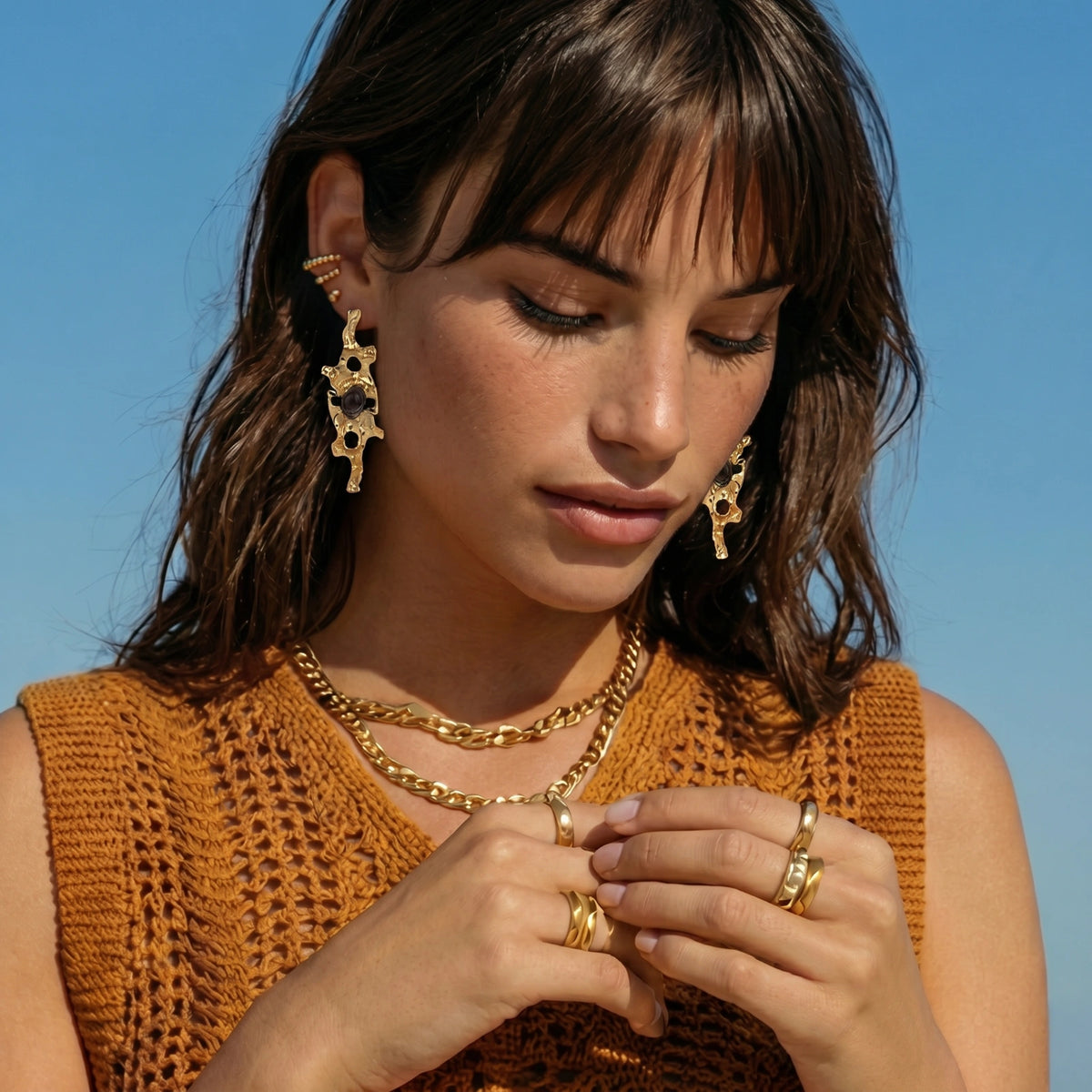 Liquid Gold Flow Earrings | GL Dowdell