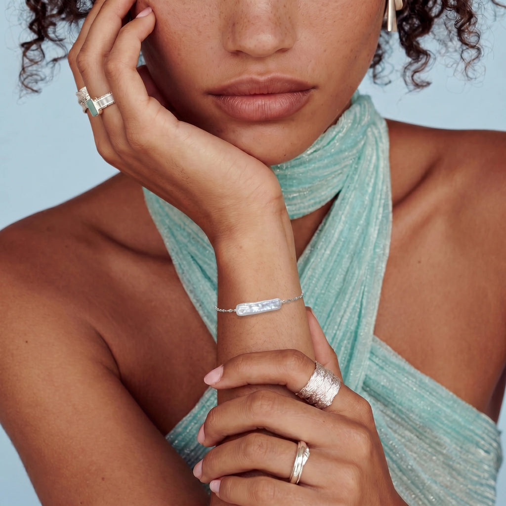 Baroque Pearl Chain Bracelet | GL Dowdell