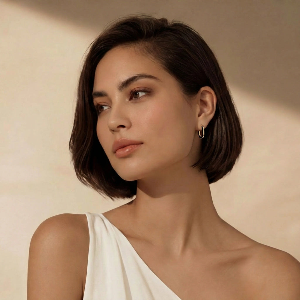 Contrast Hoop Earrings