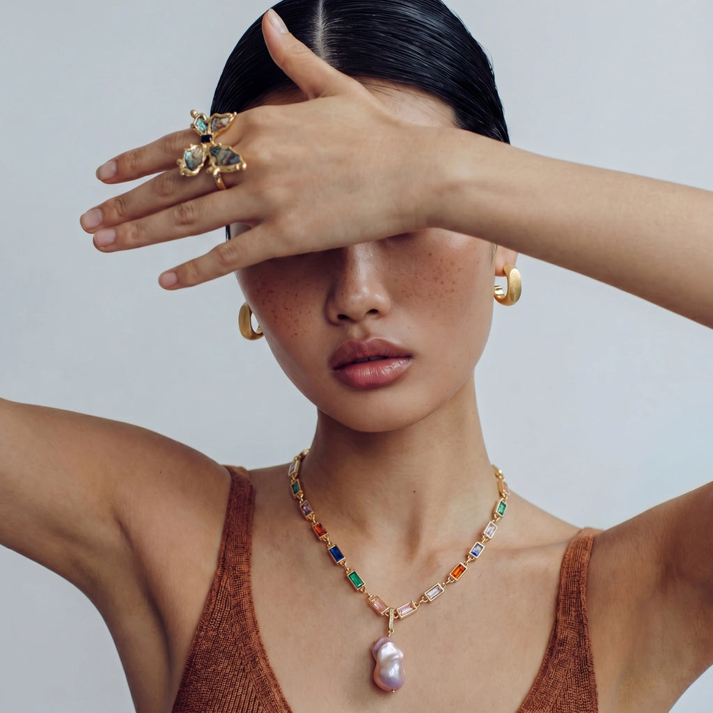 Rainbow Statement Necklace