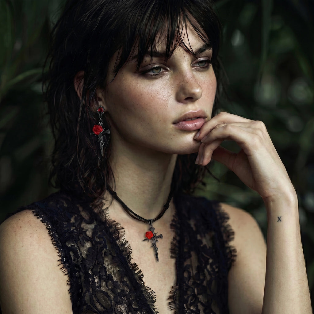 Thorned Rose Cross Set | GL Dowdell
