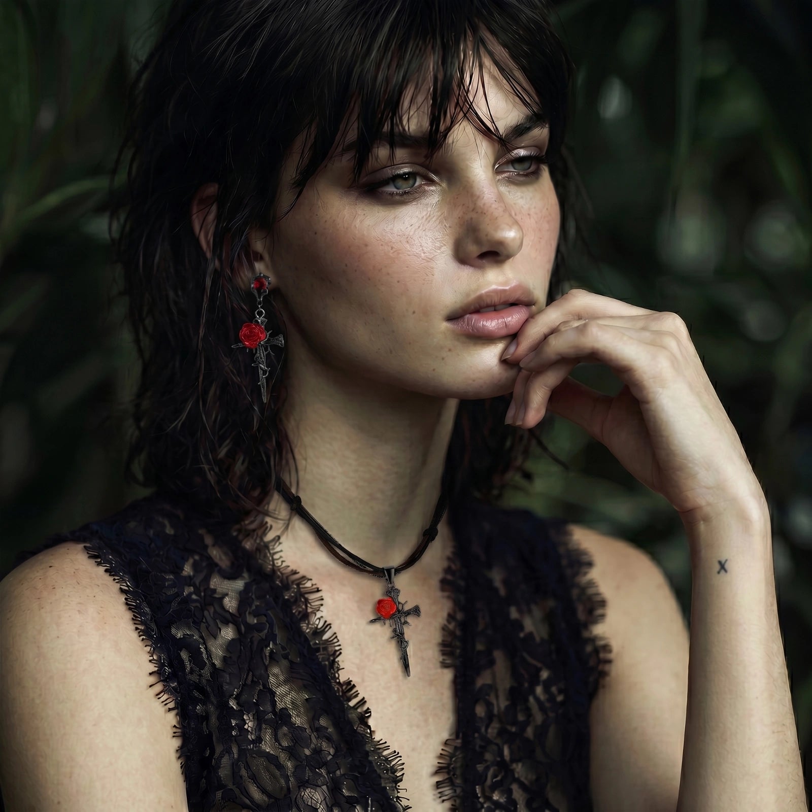 Thorned Rose Cross Set | GL Dowdell