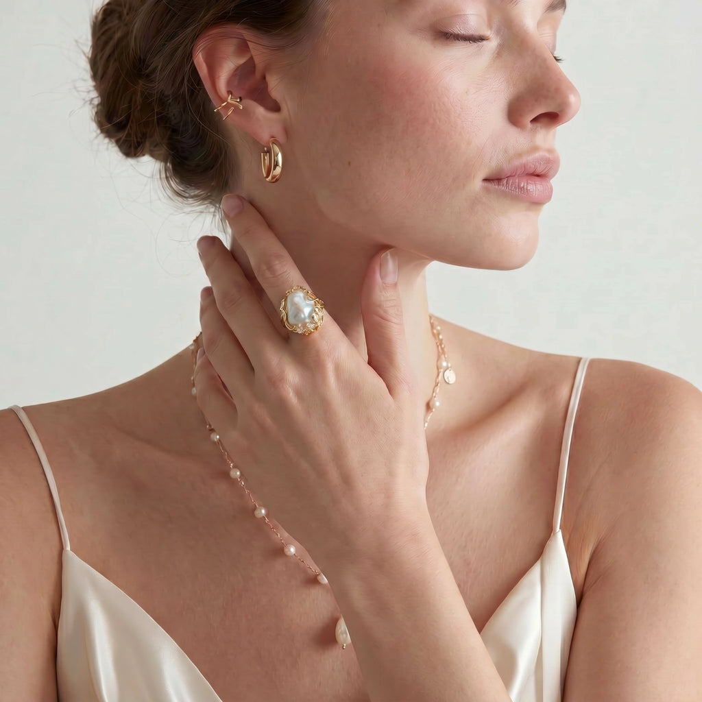 Baroque Pearl Crown Ring | GL Dowdell