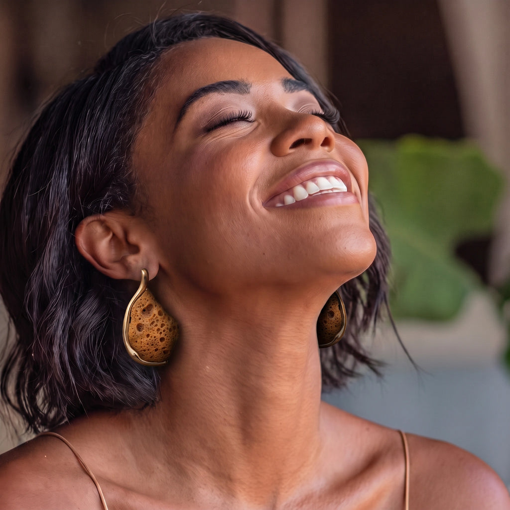 Lava Stone Drop Earrings | GL Dowdell
