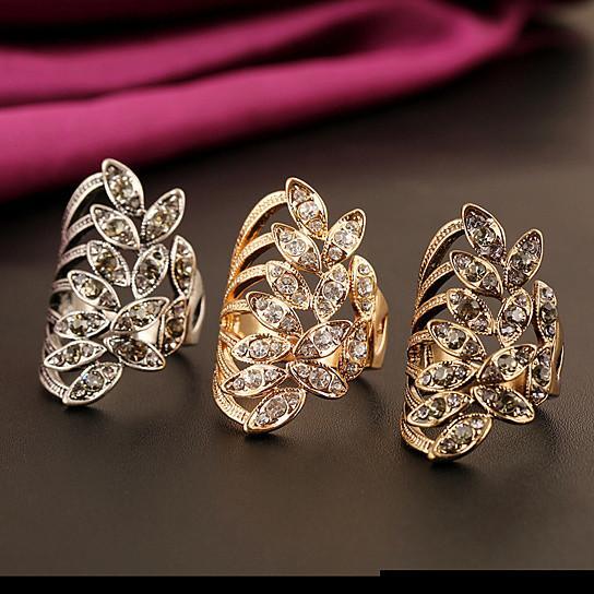 Ring Style: Vintage Silver,Ring Size: 10 - Gilda Ring Embellished Fashion Jewelry