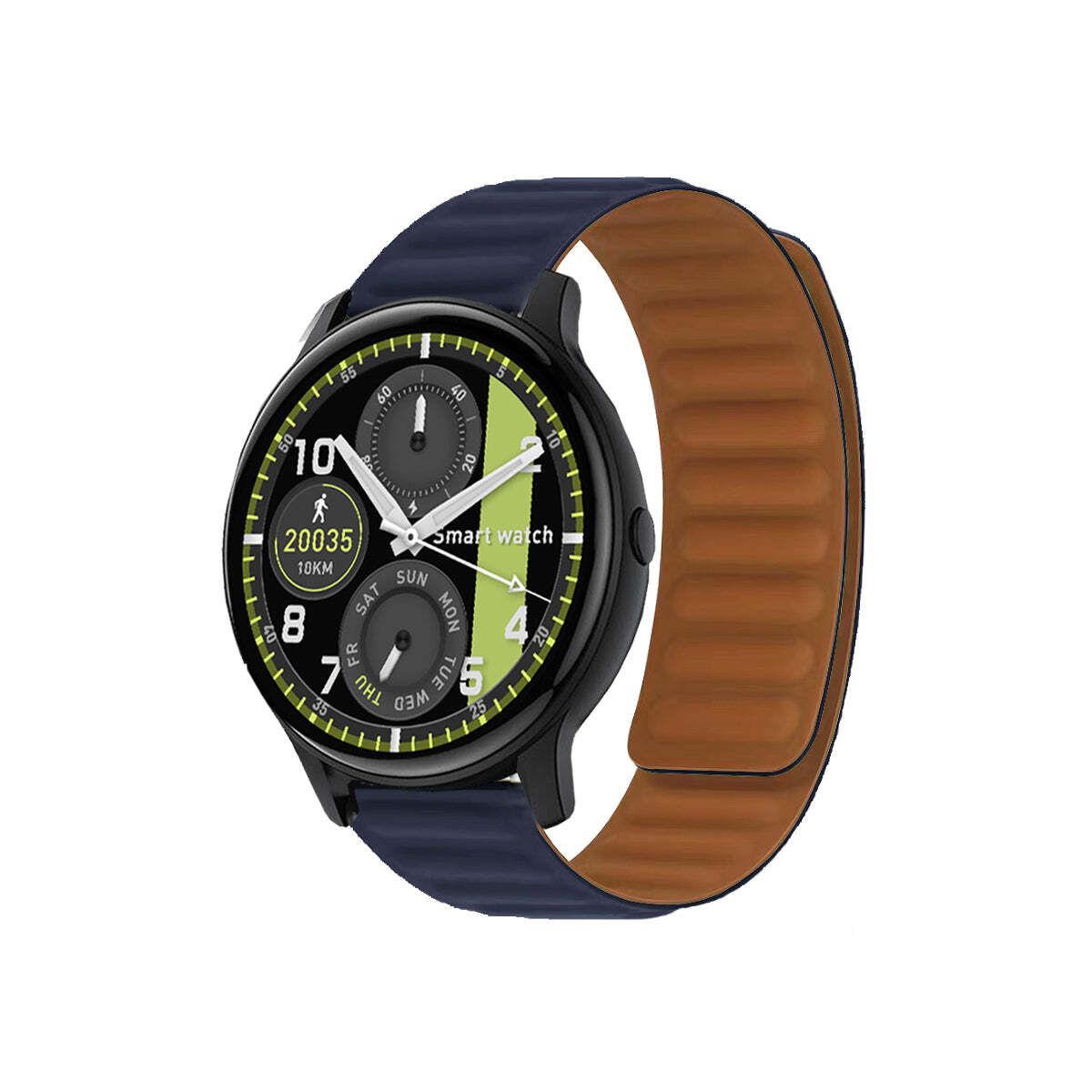 Color: Round - Midnight Blue - SmartPRO Smartwatch With Magnetic Belt And Activity Tracker