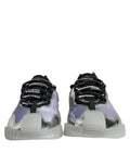 Dolce & Gabbana Silver Black Nylon NS1 Low Top Sneakers Shoes