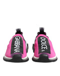 Dolce & Gabbana Fuchsia White Slip On Sorrento Sneakers Shoes