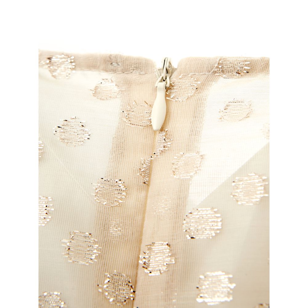 Lardini Beige Cotton Cocktail Dress