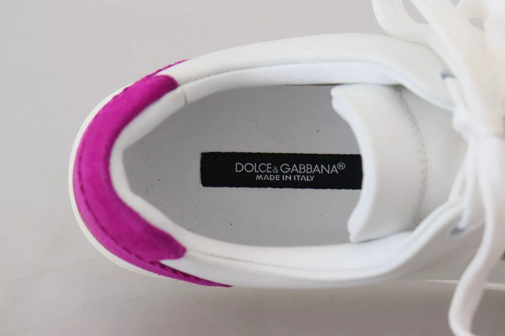 Dolce & Gabbana White Classic Sneakers Women Leather Shoes