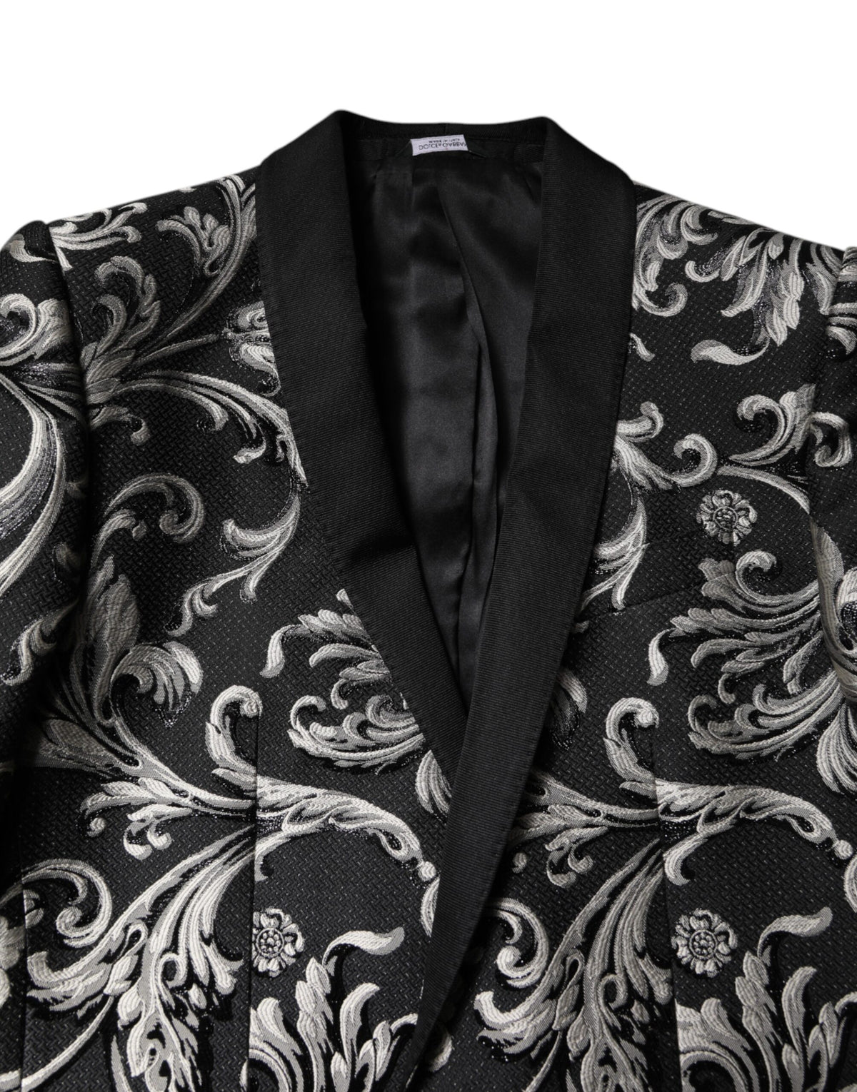 Dolce & Gabbana Dark Gray MARTINI Jacquard Men 3 Piece Suit