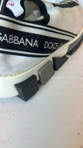Dolce & Gabbana White Black Slip On Sorrento Sneakers Shoes