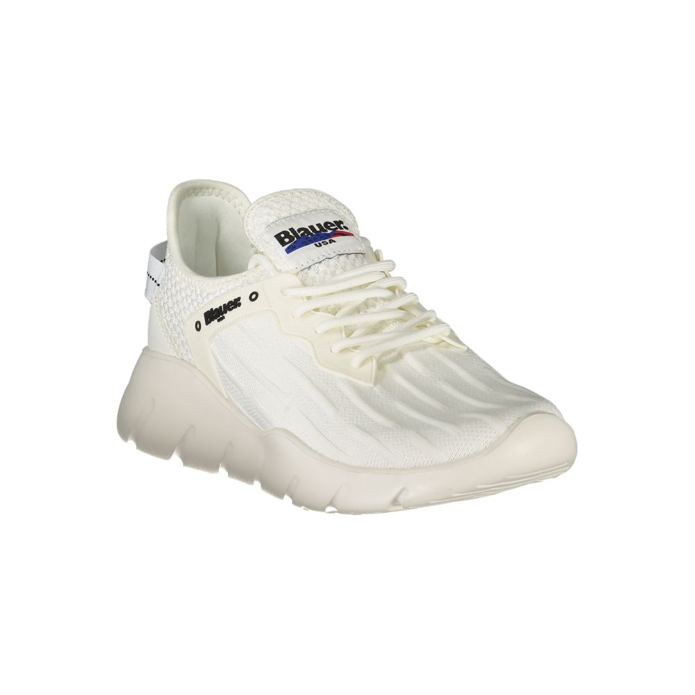 Blauer White Polyester Men's Sneaker