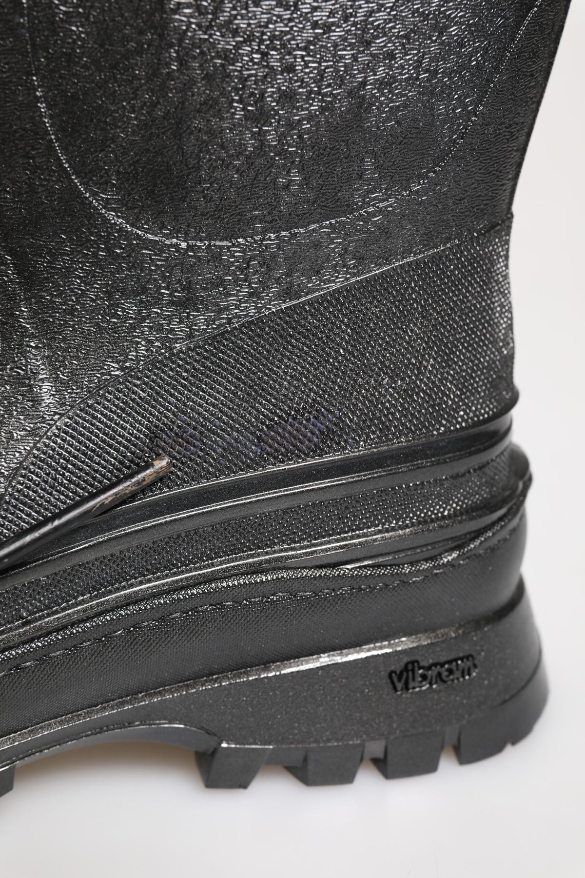 Dolce & Gabbana Metallic Gray Pull On Rain Boots Shoes