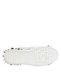 Dolce & Gabbana White Portofino Studded Men Sneakers Shoes