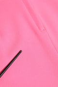 Dolce & Gabbana Pink Polyester Long Sleeves Sheath Midi Dress