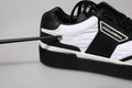 Dolce & Gabbana Black White Leather MIAMI Low Top Sneakers Shoes
