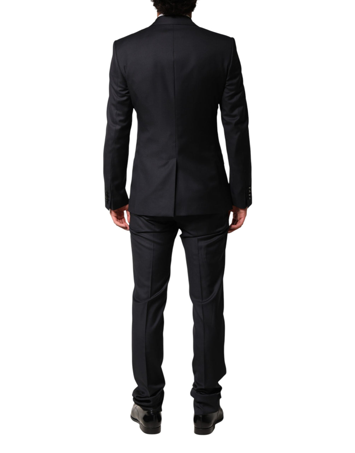 Dolce & Gabbana Blue Wool Single Breasted 3 Piece Men Suit