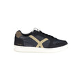 Gas Blue Polyurethane Men Sneaker