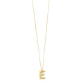 14K Yellow Gold Helium Initial E Pendant
